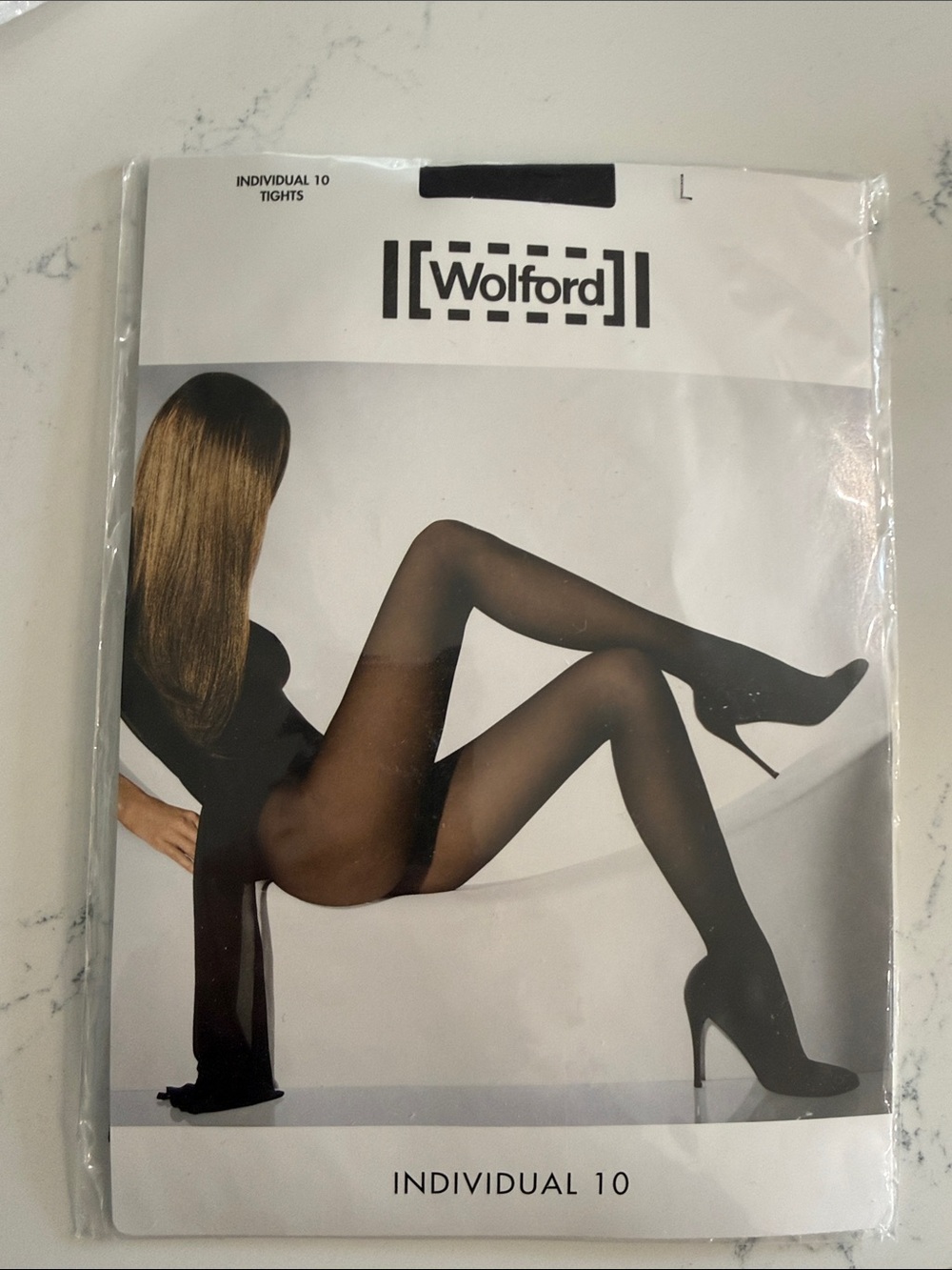 Wolford Black Individual 10 Sheer Hosiery